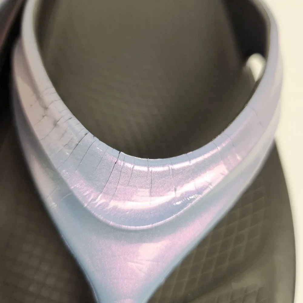 Oofos Oolala Women's Luxe Frost Sandals Size W9 - Picture 6 of 9